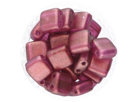 CZECHMATES™ / Tile Bead / 6mm / Halo / Madder Rose / 30szt