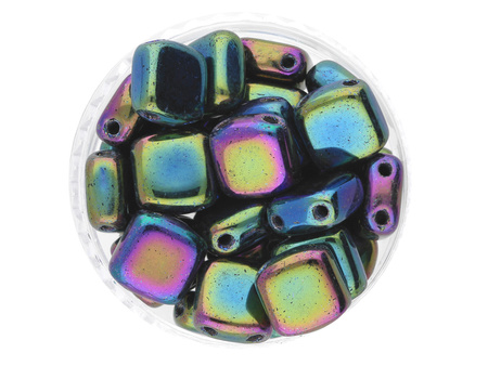CZECHMATES™ / Tile Bead / 6mm / Iris / Green / 30szt