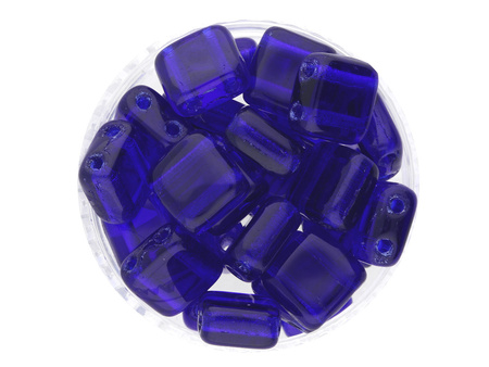 CZECHMATES™ / Tile Bead / 6mm / Luster Transparent / Cobalt / 30szt