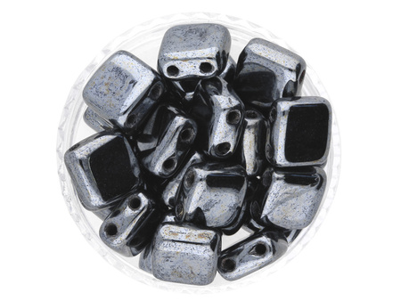 CZECHMATES™ / Tile Bead / 6mm / Metallic / Hematite / 30szt