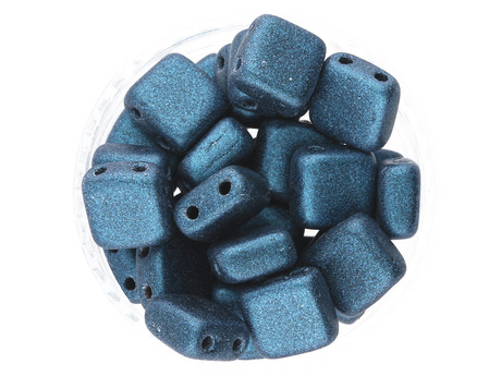 CZECHMATES™ / Tile Bead / 6mm / Metallic Suede / Blue / 30szt