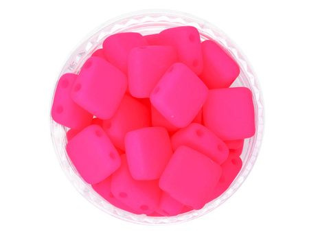 CZECHMATES™ / Tile Bead / 6mm / Neon / Pink / 30szt