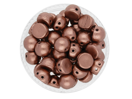 CZECHMATES™ / koraliki szklane / Cabochon / 7mm / Matte Metallic / Copper Bronze / 5g