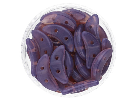 CZECHMATES™ / koraliki szklane / Crescent / 3/10mm / Milky / Amethyst / 5g