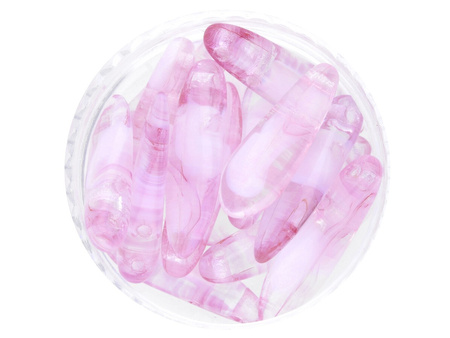 CZECHMATES™ / koraliki szklane / Daggers / 5/16mm / Double Color / Crystal - Light Pink / 15szt