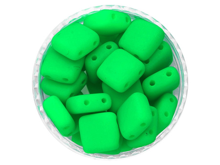 CZECHMATES™ / koraliki szklane / Tile Bead / 6mm / Neon / Green / 30szt