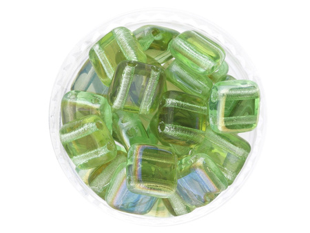 CZECHMATES™ / koraliki szklane / Tile Bead / 6mm / Twilight / Peridot / 30szt