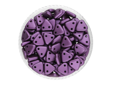 CZECHMATES™ / koraliki szklane / Triangle / 6mm / Pearl Coat / Purple Velvet / 5g