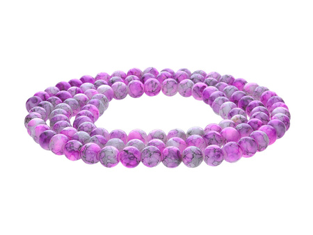 Candy™ / kula / 8mm / różowo-szary / 100szt