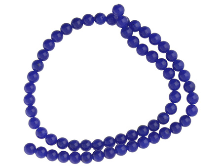 Chalcedon / kula / 6mm / niebieski, chabrowy  / sznur / 60szt