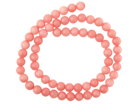 Chalcedon / kula / 6mm / różowy / sznur / 60szt