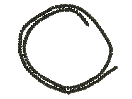 Chalcedon / rondelle / 2x3mm / czarny / ok 145 szt / 1 sznur