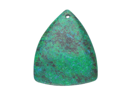 Chryzokola / zawieszka / trójkąt / 43x37x6.5mm / 1szt