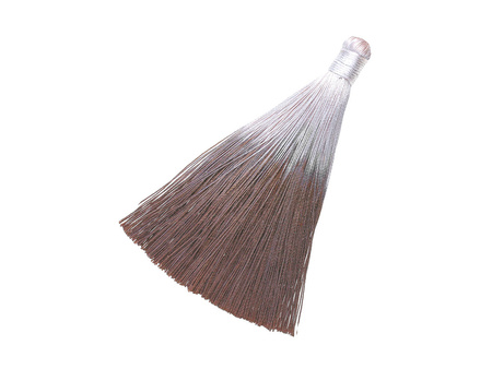Chwost z nici wiskozowych / ombre / z szerokim oplotem / 100mm / główka 10mm / brązowy / 1szt