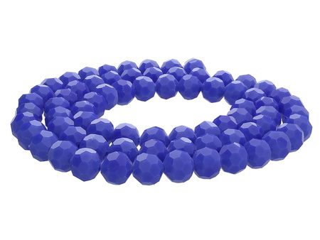 CrystaLove™ / kryształki szklane / ball / 10mm / indygo / lustrzany / 65szt