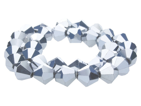 CrystaLove™ / kryształki szklane / bicone / 10mm / oksydowany / lustrzany / 32szt