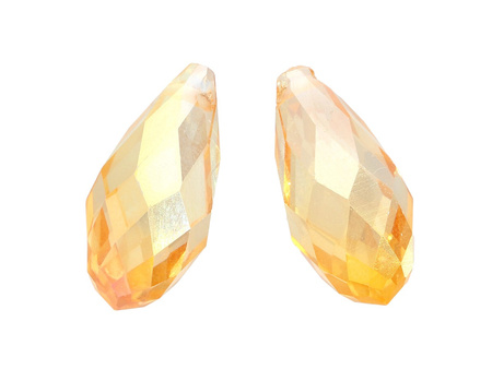 CrystaLove™ / kryształki szklane / drop / 10x21mm / herbaciany / opalizujący / 4szt