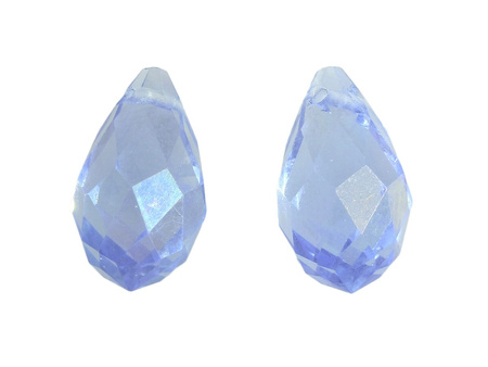 CrystaLove™ / kryształki szklane / drop / 8x13mm / błękit królewski / opalizujący / 4szt