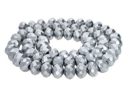 CrystaLove™ / kryształki szklane / rondelle / 2x3mm / Oxidised Silver Lustered /150szt