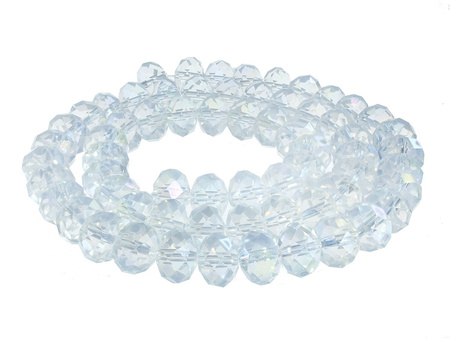 CrystaLove™ / kryształki szklane / rondelle / 2x3mm / crystal / transparentny / opalizujący / 150szt