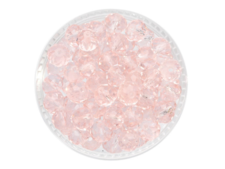 CrystaLove™ / kryształki szklane / rondelle/ 2x3mm / różowy / transparentny / 150szt