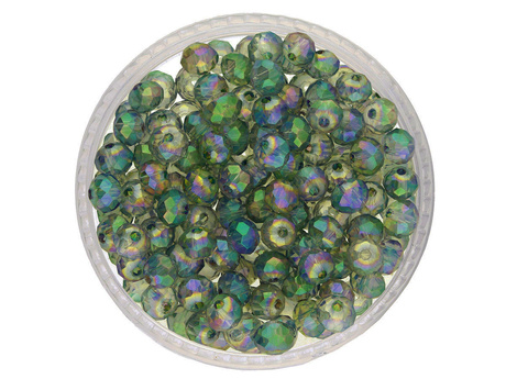 CrystaLove™ / kryształki szklane / rondelle / 2x3mm / zielony AB / 125szt
