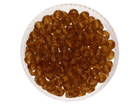 CrystaLove™ / kryształki szklane / rondelle / 3x4mm / brązowy / 120szt