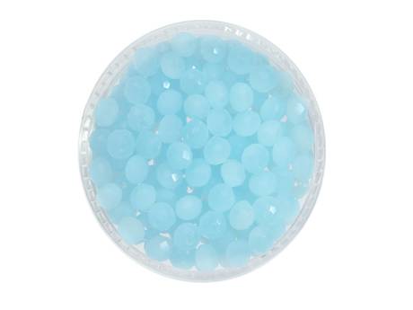CrystaLove™ / kryształki szklane / rondelle / 3x4mm / pastelowy błękitny / lustrzany / 147szt