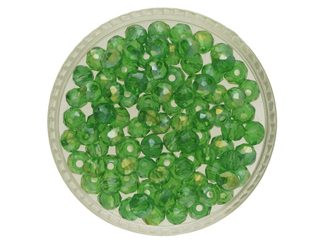 CrystaLove™ / kryształki szklane / rondelle / 3x4mm / zielony AB / 120szt