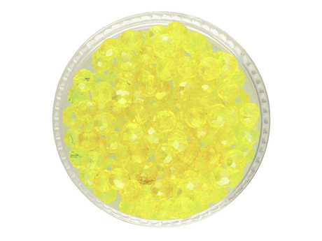 CrystaLove™ / kryształki szklane / rondelle / 3x4mm / żółty / 120szt