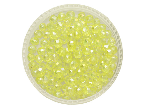 CrystaLove™ / kryształki szklane / rondelle / 3x4mm / żółty AB / 120szt
