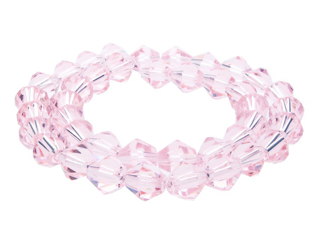 Crystalove™ / kryształki szklane / bicone / 4mm / różowy / transparentny / 110szt