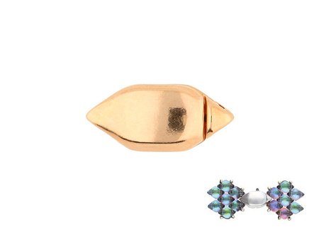 Cymbal™ / zapięcie magnetyczne do GemDuo / metal / 7x14mm / rose gold / 1szt