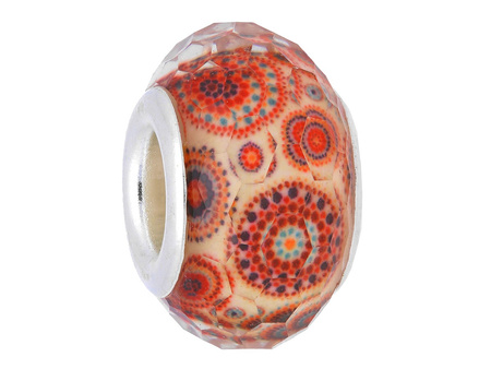 Decolores™ / przekładka / fasetowana /akryl /9x13x13mm / Painted /kwiaty / multikolor / ot.5mm /1szt