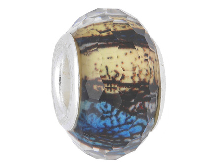 Decolores™ / przekładka / fasetowana /akryl / 9x13x13mm / Painted /paski / multikolor / ot.5mm /1szt