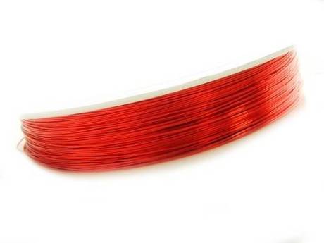 Drut wire wrapping, drut jubilerski / kolor czerwony / grubość drutu 0.3mm / długość 30m