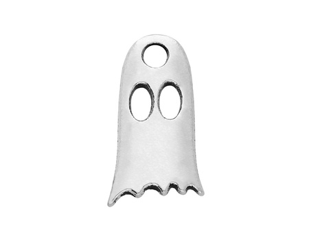 Duch / zawieszka charms / 14x7.5x1mm / srebrny / 10szt