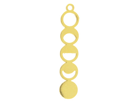 Fazy księżyca / zawieszka zen / 25x5mm / stal chirurgiczna / złoty / 1szt