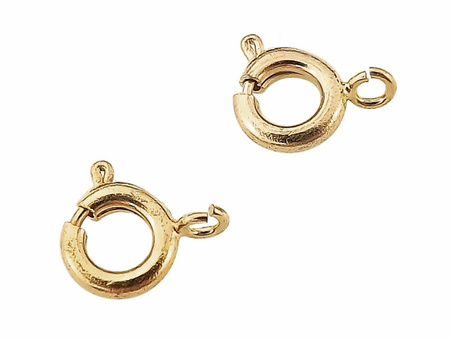 Federingi miedziane, okrągłe 7mm / kolor złoty, KC Gold / otwór 4mm / uchwyt 1.8mm / 8szt