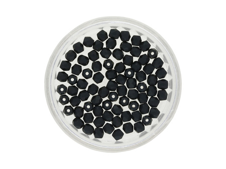 Firepolish™ / 3mm / Jet / Matted / 40szt