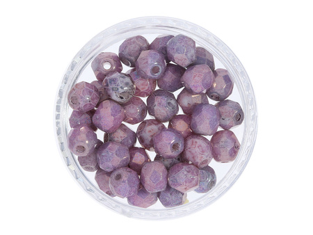 Firepolish™ / 3mm / Luster Metallic / Amethyst Chalk / 40szt