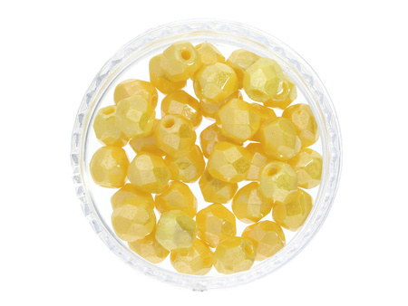 Firepolish™ / 3mm / Luster - Opaque / Yellow / 40szt