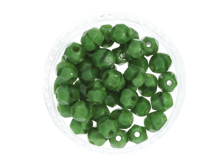 Firepolish™ / 3mm / Opaque / Green w/Black / 40szt