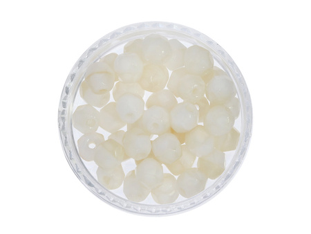 Firepolish™ / 3mm / Opaque / White - Beige / 40szt