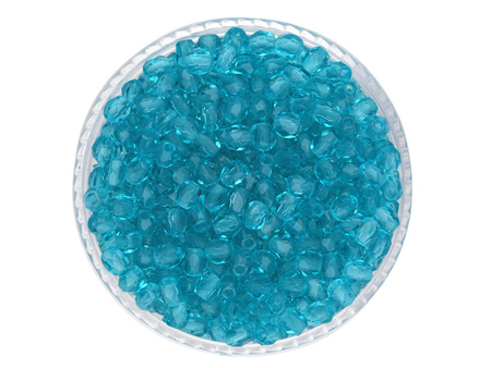 Firepolish™ / 3mm / Transparent / Dark Blue Teal / 40szt