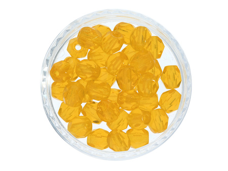 Firepolish™ / 3mm / Transparent / Lemon / 40szt