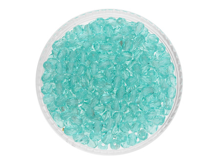 Firepolish™ / 3mm / Transparent / Lt. Green / 40szt