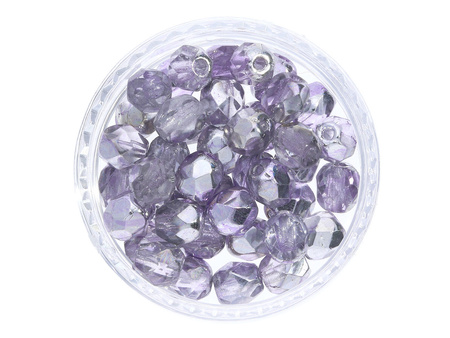 Firepolish™ / 4mm / Coated 1/2 / Silver Violet / 40szt