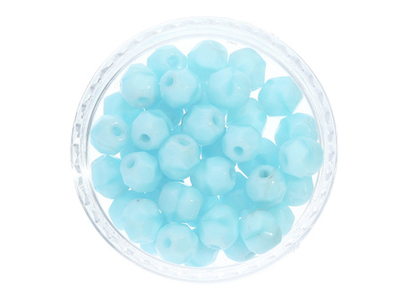 Firepolish™ / 4mm / Coral / Baby Blue / 40szt