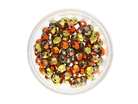 Firepolish™ / 4mm / Crystal / California Gold Rush / 40szt